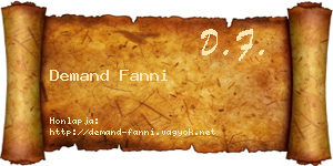 Demand Fanni névjegykártya